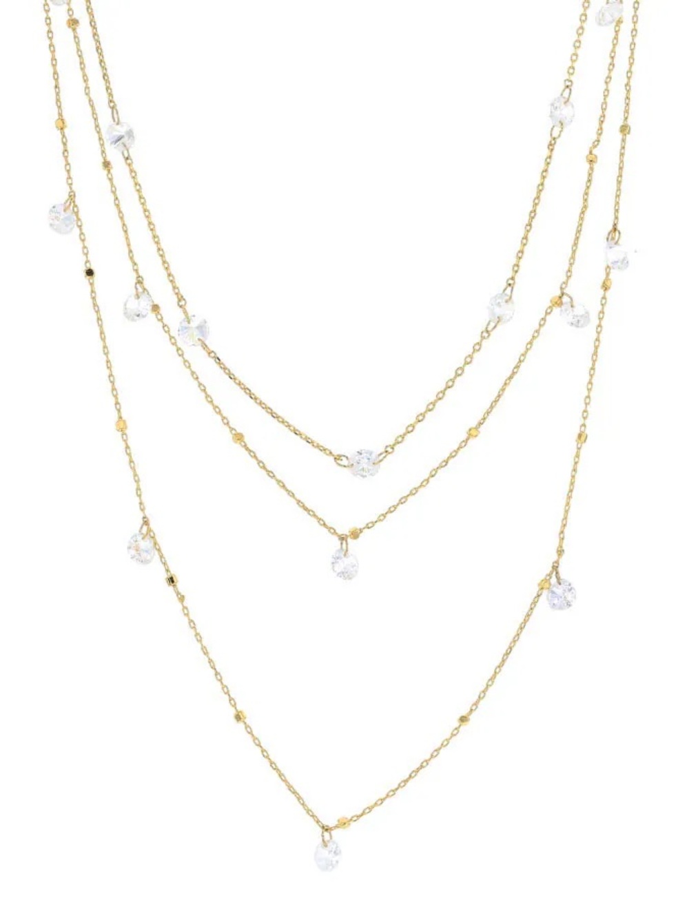 Serafina cubic zirconia layered necklace nwt